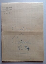 Annotation et tampon de Pierre Mouchot/Chott pour ce BB 34 sur sa feuille de protection Annotation et tampon de Pierre Mouchot/Chott pour ce BB 34 sur sa feuille de protection