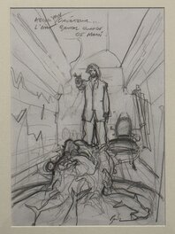 A VENDRE Bilal, crayonné sur papier utilisé pour la tétralogie du Monstre Comic Art