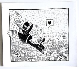 oTTami - Dessin original de l'Inktober 2023 : Picsou par oTTami ! - Illustration originale