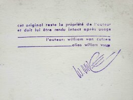 Tampon W.VANCE au dos de la planche Tampon W.VANCE au dos de la planche