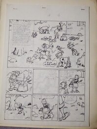 Claude Dubois - Sylvain & Sylvette - crayonné pour Jojo et compagnie - Planche originale