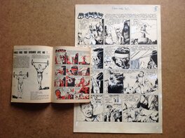 La Grande planche originale 35 de Ramon avec sa page de publication du RANCHO 12 ( qui ne sera pas jointe ... , c'est juste pour vous montrer la Parution en 1955 ! ) .