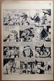 Rémy Bordelet - Bordelet Rémy (RÉMY - Atelier Chott) Ramon le gaucho Planche Originale 36 Encre de Chine petit format Rancho 12 année 50 - Comic Strip