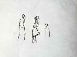 Petit crayonné préparatoire au dos Petit crayonné préparatoire au dos