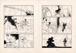 Mitsuo Higashiura - Kunoichi Ninja Scroll - Mitsuo Higashiura pgs 32-33 - Planche originale