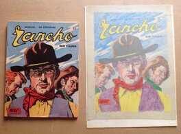 La Bd du RANCHO 24 (qui sera jointe a L'achat de cette couv ) et son calque de couleur apposé sur la Couverture Originale au Format : 20 X 27 Cm