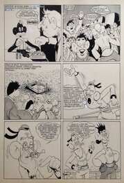 André Rey - André Rey ( Atelier Chott ) Planche Originale 16 Cap' tain Paf 4 Sport santé - Humour Bd Rc 1952 Pierre Mouchot ( très Calvo ) - Comic Strip