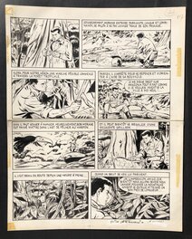 Dino Attanasio - Bob Morane - Planche originale - Tome 5 - Bob Morane contre la terreur verte - Avec sa mise en couleur. - Planche originale