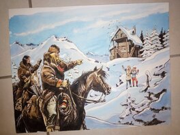 Derib - Peinture originale buddy longway ric hochet / derib - Illustration originale