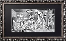 Tony Fernandez - Famille Disney Inspirée par la Peinture "Guernica" de Picasso (1937) - Illustration originale