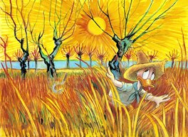 Donald Duck Inspiré par "Les Saules au coucher du soleil" de Van Gogh Donald Duck Inspiré par "Les Saules au coucher du soleil" de Van Gogh
