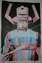 Barry Kitson - Galactus and Surfer - Illustration originale