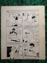 La planche originale 4 du Cap'tain PAF 9 au format entier de 25 x 30.5 Cm