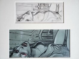 Enki Bilal - case originale et crayonné - Planche originale