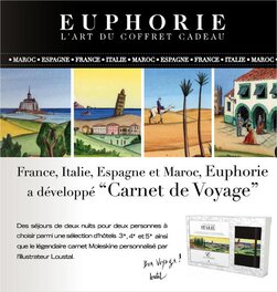 Visuel coffrets "Euphorie" France -Italie - Maroc - Espagne Visuel coffrets "Euphorie" France -Italie - Maroc - Espagne
