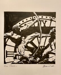 Christophe Chabouté - Chabouté - Musée - Héraklès tue les oiseaux du lac Stymphale - Orsay - Illustration originale