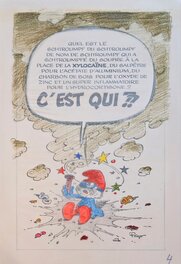 Peyo - 1971 -  Le Grand Schtroumpf - Original Illustration