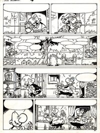 Roger Widenlocher - Achille Talon (gag Liaison dangereuse) - Planche originale