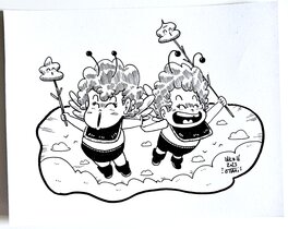 oTTami - Dessin original de l'Inktober 2023 :  Gajira Norimaki de Dr Slump par oTTami ! - Original Illustration