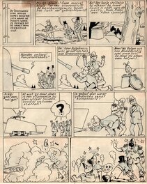 Willy Vandersteen - Bob et Bobette 1 -  Rikki en Wiske - Planche originale