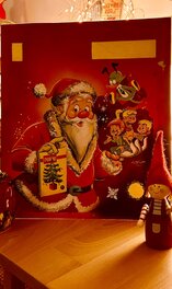 Le Père Noël par Claude Magic Marin - Santa & Christmas - Couverture Magazine Pierrot