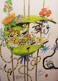 Batem - Batem Marsupilami - Original Illustration