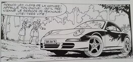 La Porsche 997 du dernier album "A la poursuite du Griffon d'Or"