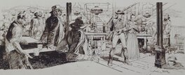 François Boucq - Bouncer - "Saloon" - Illustration originale