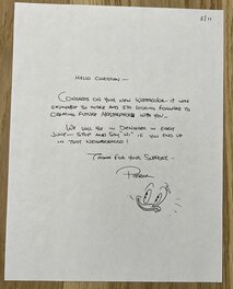 Letter by Patrick that came with the art