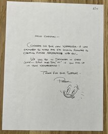 Letter by Patrick that came with the art Letter by Patrick that came with the art