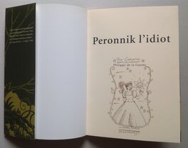 Photo de la dédicace et de la page de titre avec le dessin , album souple a rabat EO 1997 Photo de la dédicace et de la page de titre avec le dessin , album souple a rabat EO 1997
