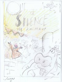 Johan De Moor - Johan de Moor - La Vache - Le silence des animeux - projet de couverture - Œuvre originale