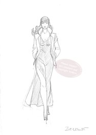 Philippe Berthet - Raincoat Dottie sketch by Philippe Berthet - Original art