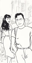 Ulli Bürer - Ulli Bürer & Bettie Page (1993) - Original Illustration