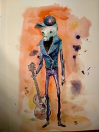 Mister Skull plays a Gibson
