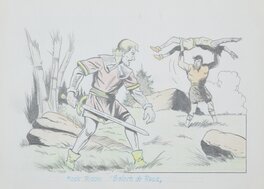 Eduard De Rop - De Rode Ridder - Original Illustration