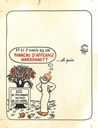 Jean Effel - Publicité pour "Panneau d'Affichage Nardonnet" - Original Illustration