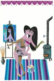 Raymond Busillet - "la bite au logis" ou "L'amour de la cave au grenier" (6) - Planche originale