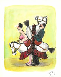 Tetsu - Petits chevaux... - Original Illustration