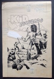 La Couverture Originale du Kid Colorado 21 Les chars en Feu ! .. au format entier de 16,5 X 25 Cm , Éo Bd Petit Format S.E.R 1957 La Couverture Originale du Kid Colorado 21 Les chars en Feu ! .. au format entier de 16,5 X 25 Cm , Éo Bd Petit Format S.E.R 1957
