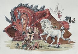 Charline Forns - Illustration originale la sentinelle du petit peuple - Original Illustration