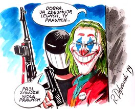 Ryszard Dąbrowski - Le Liquidateur rencontre le Joker - Planche originale