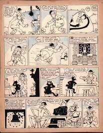 Willy Vandersteen - Bob et Bobette / Suske en Wiske V6 - De Zwarte Madam - Planche originale