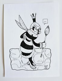 oTTami - Dessin original de l'Inktober 2022 : Honeycomb Herald de Cuphead par oTTami ! - Illustration originale