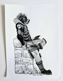 Dessin original de l'Inktober 2022 : Caiman de Dorohedoro !