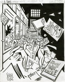 Serge Clerc - Publicité inédite pour la librairie Buret - Original Illustration
