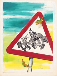Jan Wesseling - Jan Wesseling | 1966 | Pep 34 omslag Asterix Opgelet school - Couverture originale