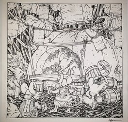 David Petersen - Mouse guard calendrier 2023 octobre - Original Illustration