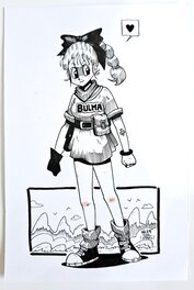 Dessin original de l'Inktober 2022 : Bulma de Dragon Ball !