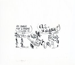 Hein de Kort - 2000? - Els, je rokkie (Illustration - Dutch KV) - Original Illustration